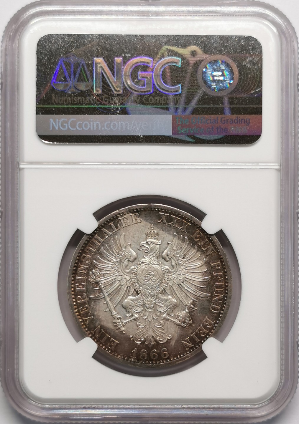 凡希社世界钱币微拍第二百十三期 1866普鲁士泰勒NGC-AUD