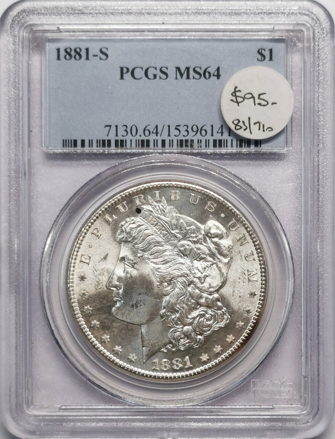 凡希社世界钱币微拍第二百十三期 1881S美国摩根壹元PCGS-MS64