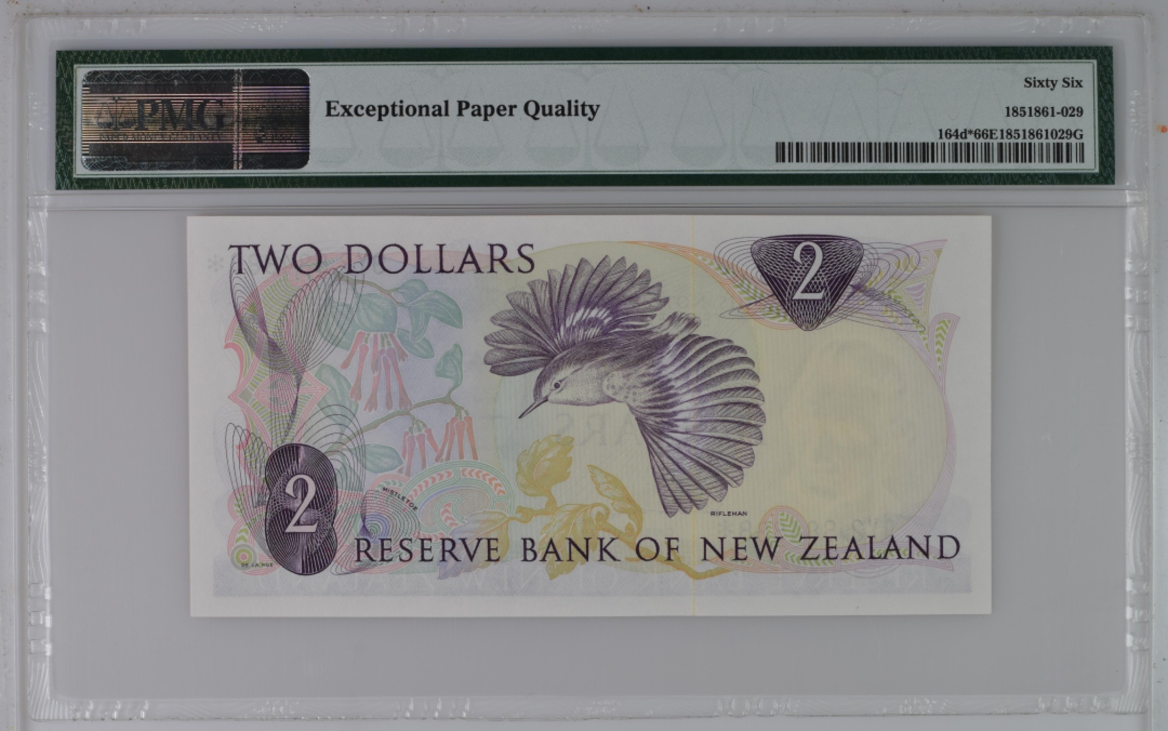 收藏联盟Quantum Auction 第194期——白金之夜 秋季拍卖 新西兰1977-81年2元 PMG66 高冠女王 补号888豹子号 非常难得