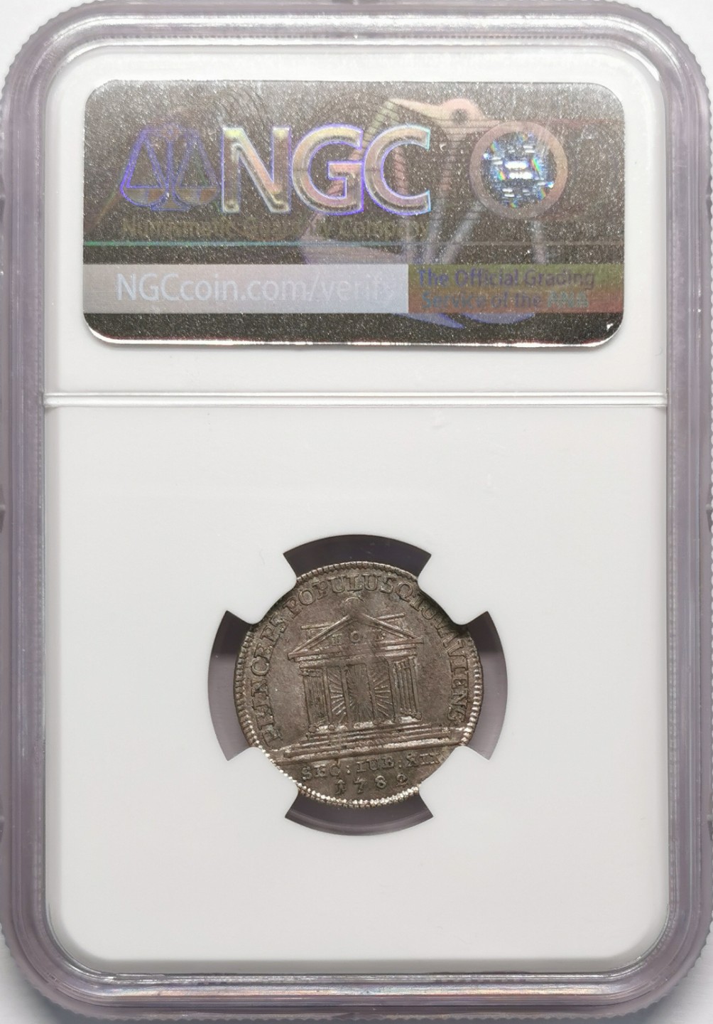 凡希社世界钱币微拍第二百十三期 1782萨尔茨堡亲王主教区杜卡特金币银样NGC-AU58