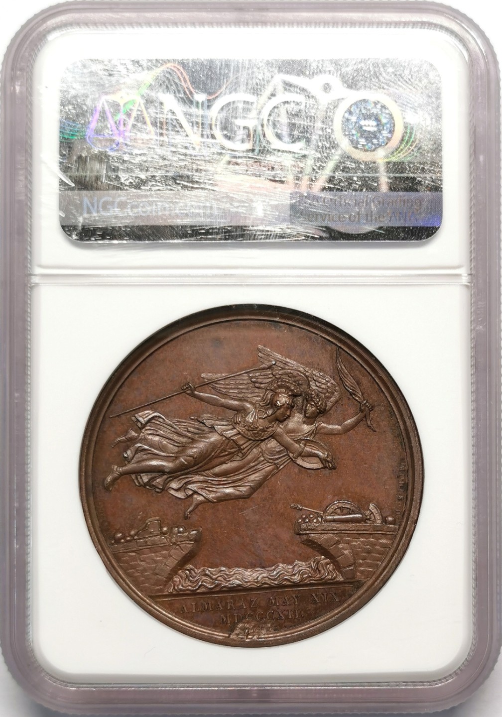 凡希社世界钱币微拍第二百十三期 1812阿尔马拉斯战役纪念铜章NGC-MS64