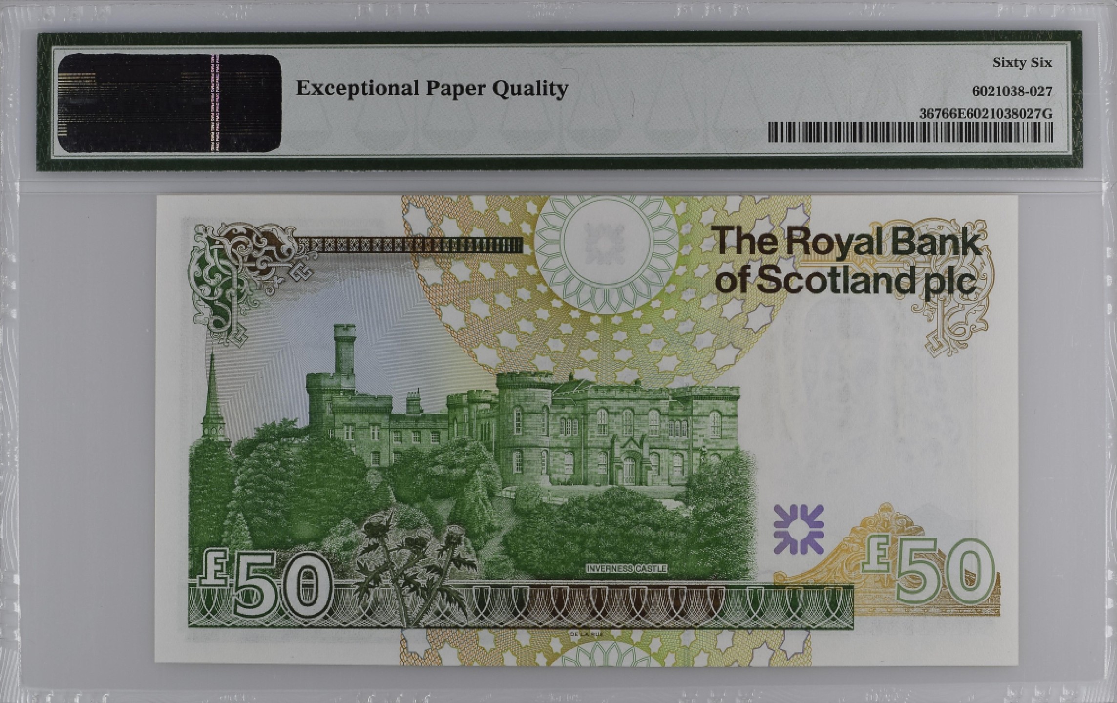 收藏联盟Quantum Auction 第194期——白金之夜 秋季拍卖 苏格兰2005年50英镑 PMG66 首发A/1冠