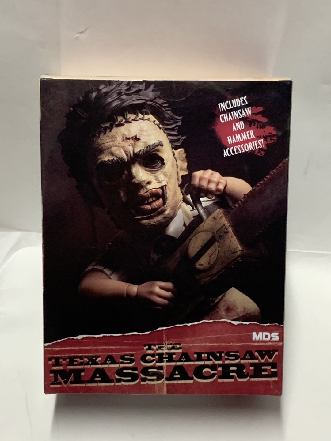 零元拍：Mezco 蚂蚁 MDS 德州电锯杀人狂 皮脸 6寸可动人偶手办，全新未拆。
