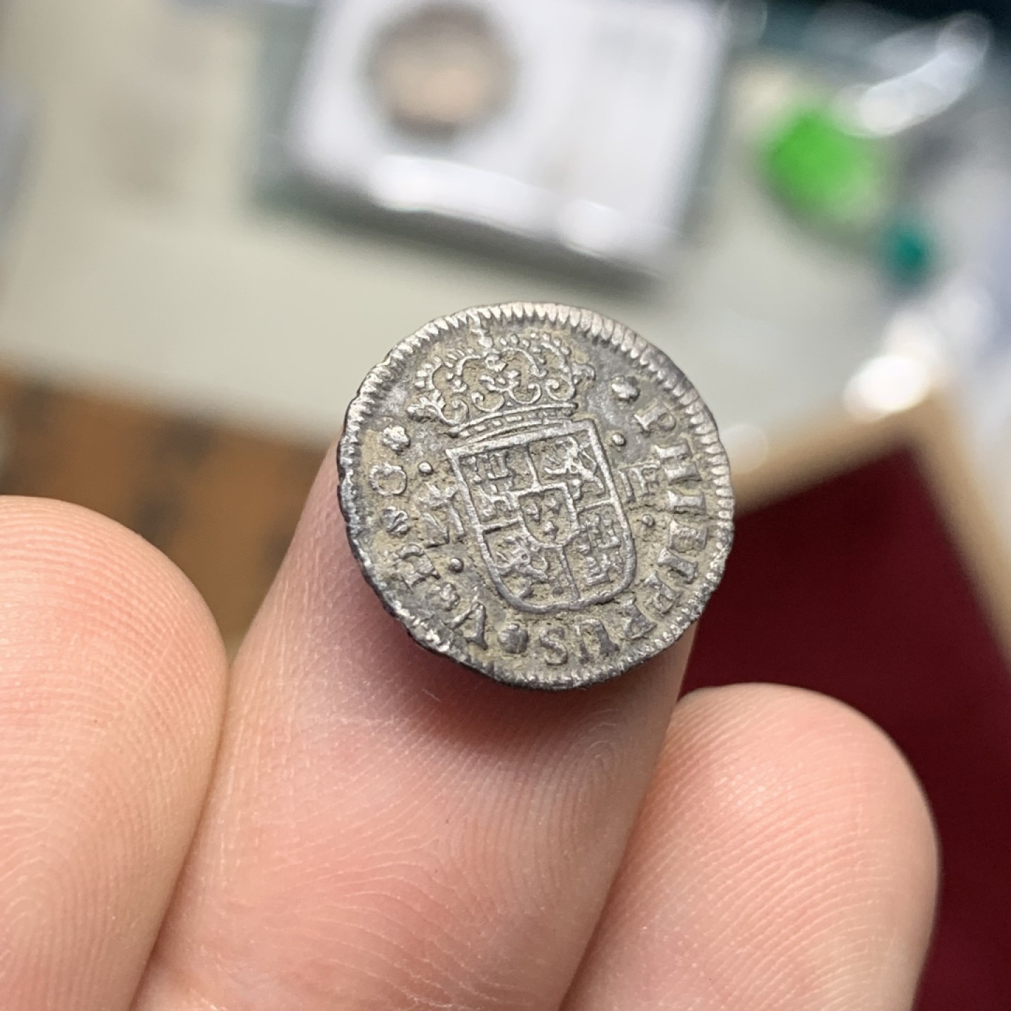 《竞宝斋》第98场-本周日，周一2场连拍（全场不限金额包邮） 2枚一起 NGC评级+裸币一枚 葡萄牙40里斯.西班牙1/2R十字小银币2枚