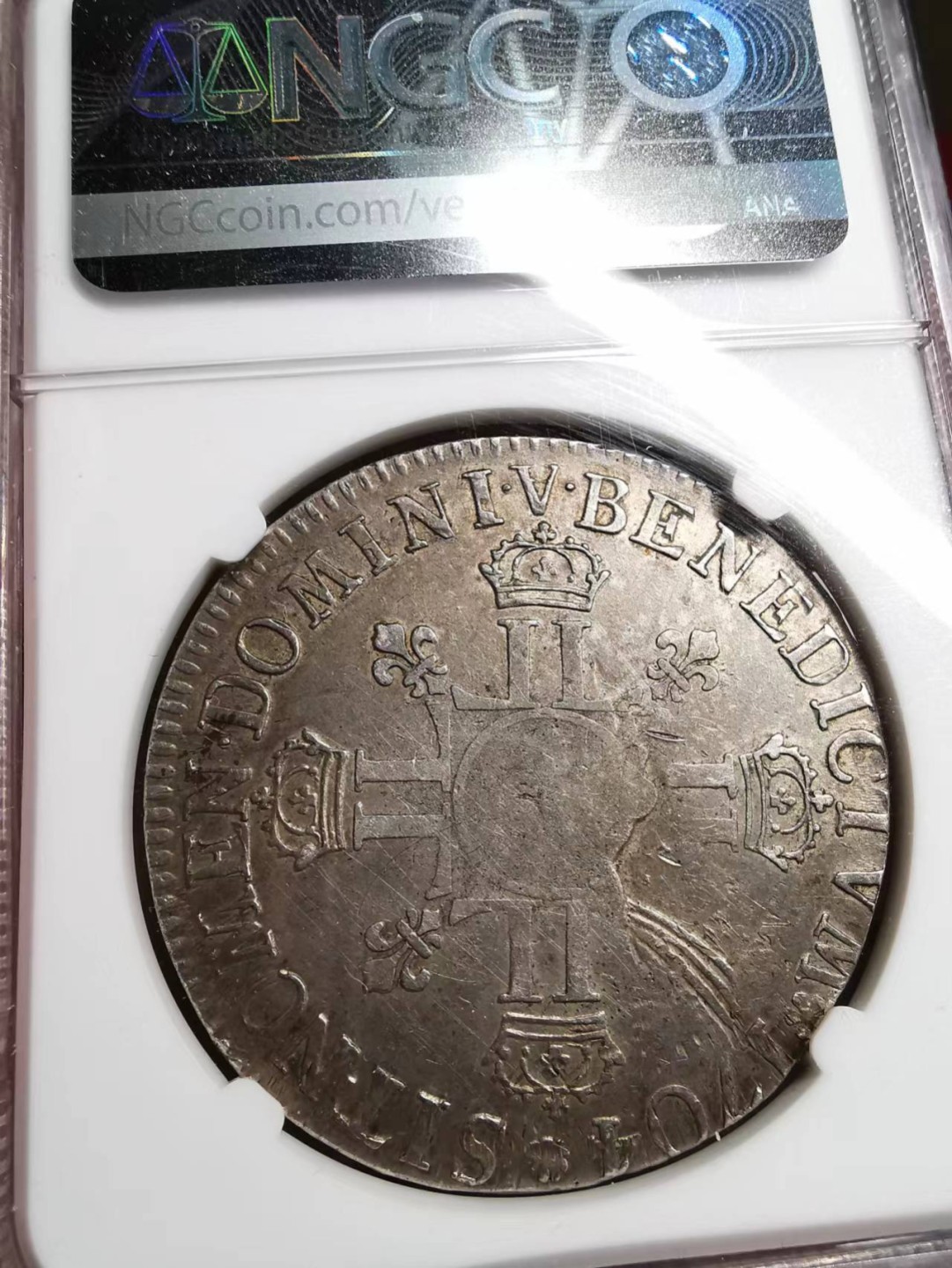 凡希社世界钱币微拍第二百十三期 荐！1704法国太阳王路易十四埃居大银NGC-AU53