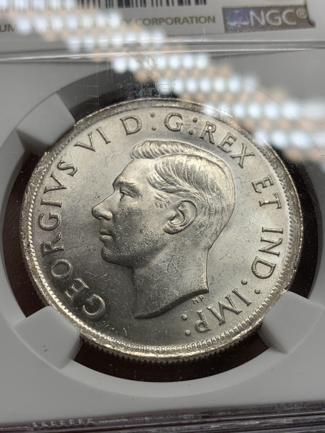 《竞宝斋》第98场-本周日，周一2场连拍（全场不限金额包邮） NGC-MS62 加拿大 1939年议会纪念银币 1元银币 暴光好品 非常漂亮