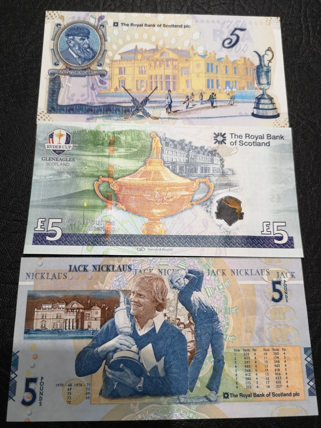 《外钞收藏家》第二百零四期 苏格兰5镑纪念钞 三张一起 全新UNC