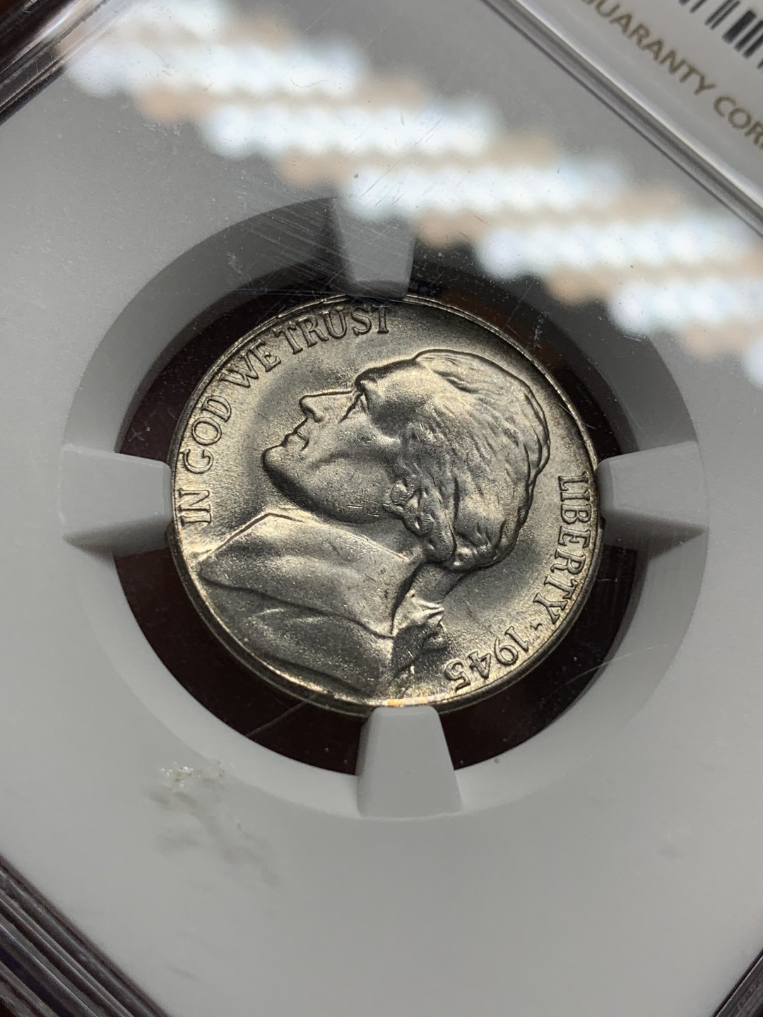 《竞宝斋》第98场-本周日，周一2场连拍（全场不限金额包邮） NGC-MS63 美国 1945年 S版 战时 杰斐逊 不多的含银版