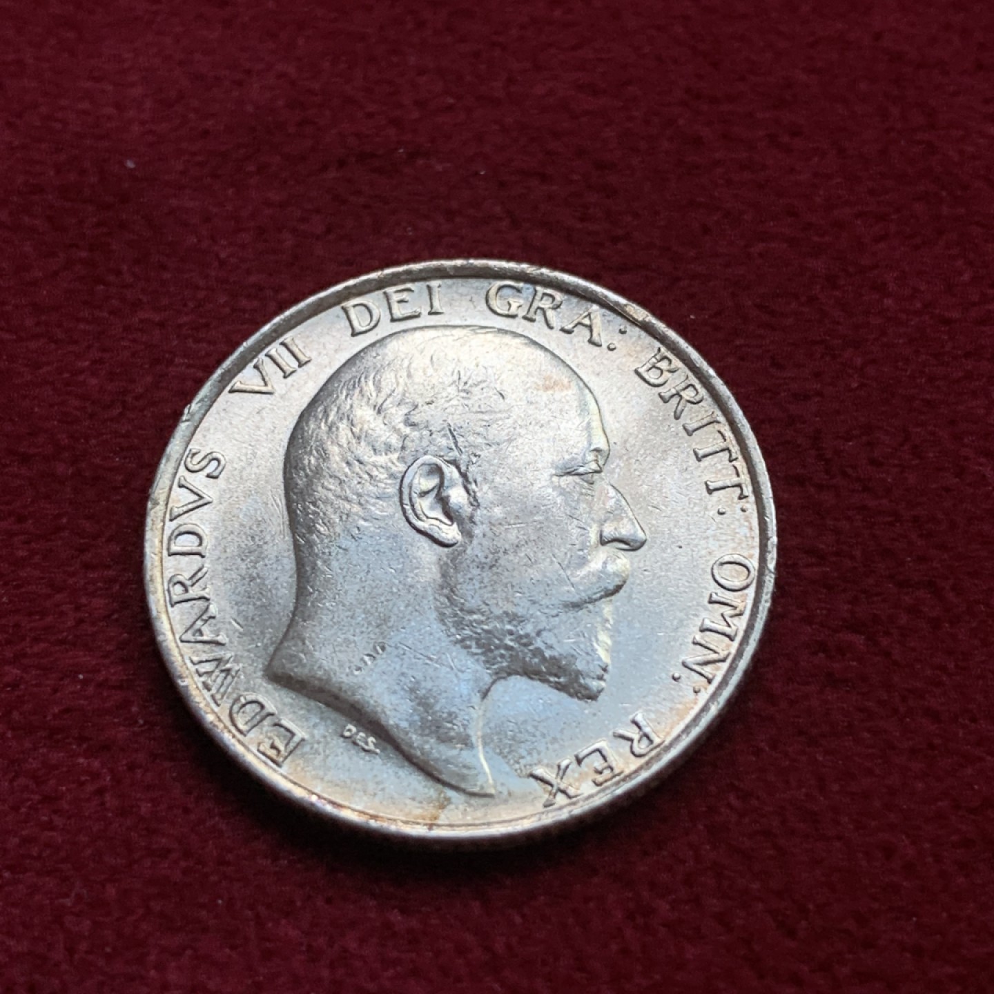 《竞宝斋》第98场-本周日，周一2场连拍（全场不限金额包邮） 英国1910年1先令银币 未流通品相 早期站狮