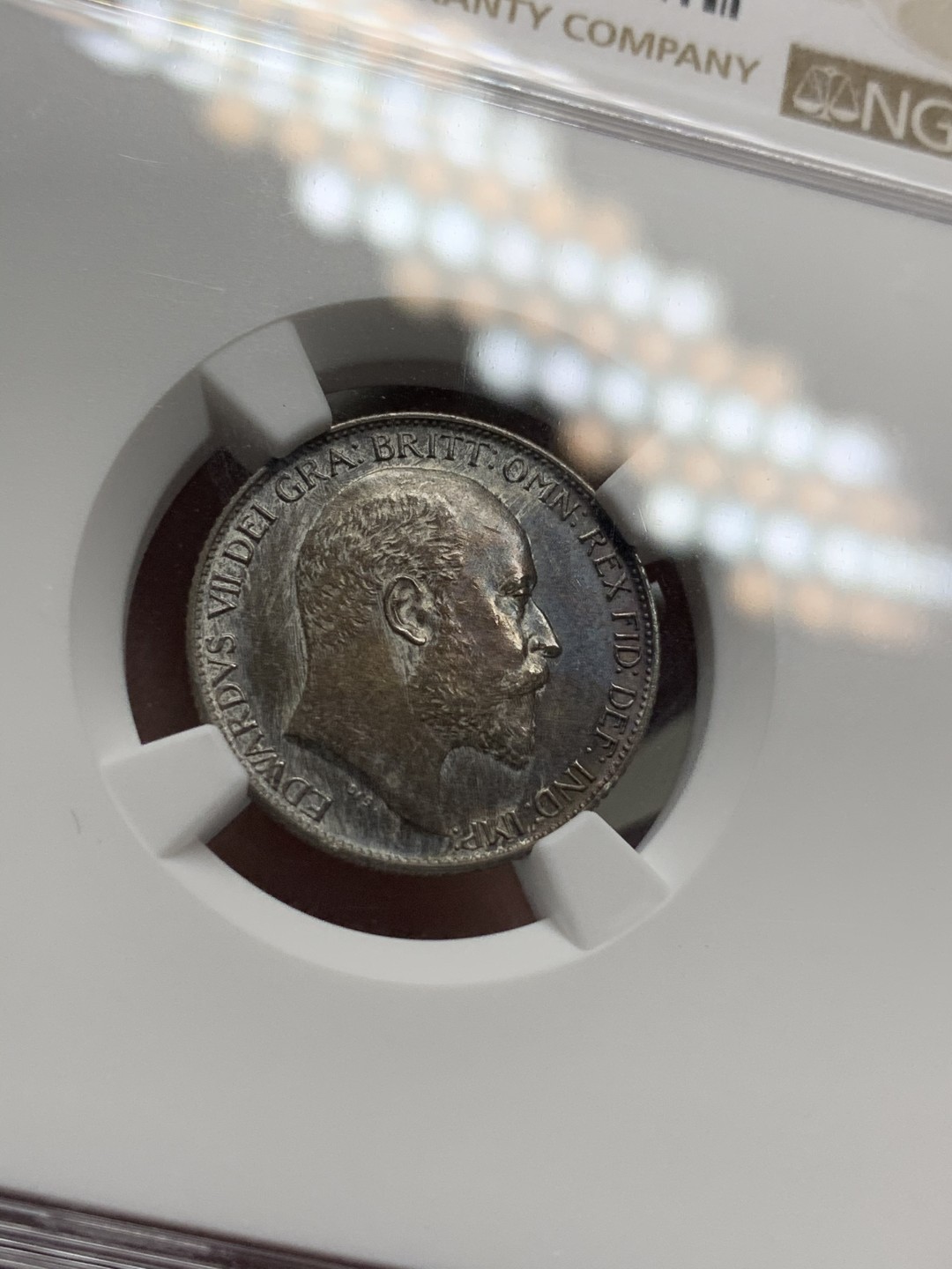 《竞宝斋》第98场-本周日，周一2场连拍（全场不限金额包邮） NGC PF63MATTE 深彩英国1902年爱七精制6便士银币