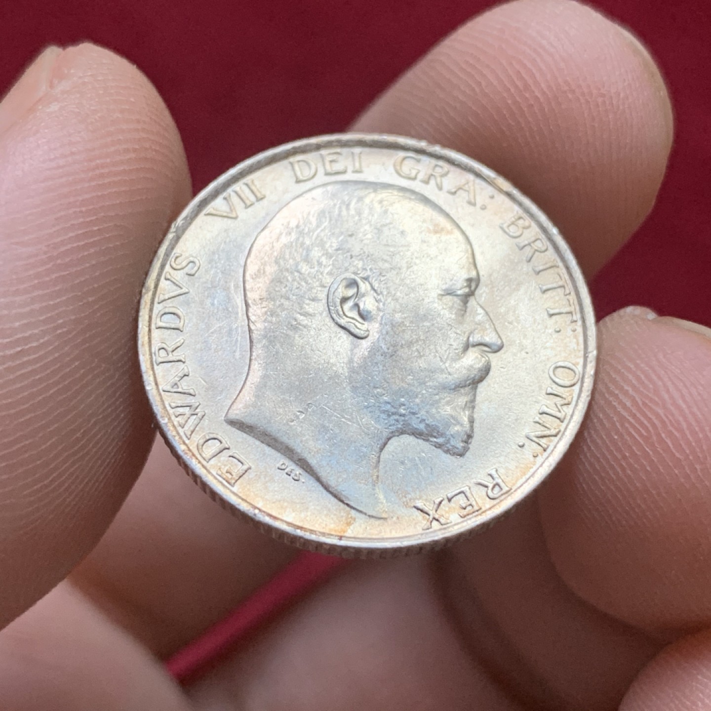 《竞宝斋》第98场-本周日，周一2场连拍（全场不限金额包邮） 英国1910年1先令银币 未流通品相 早期站狮