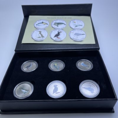 零佣金，「铜匠收藏」英国精制套币银币专场 第十场拍卖，期待您的参与 - 2021 英属根西岛 彩色10便士 珍稀动物 6枚套装 少了海豹和塘鹅， 重复了两枚鸟 便宜处理