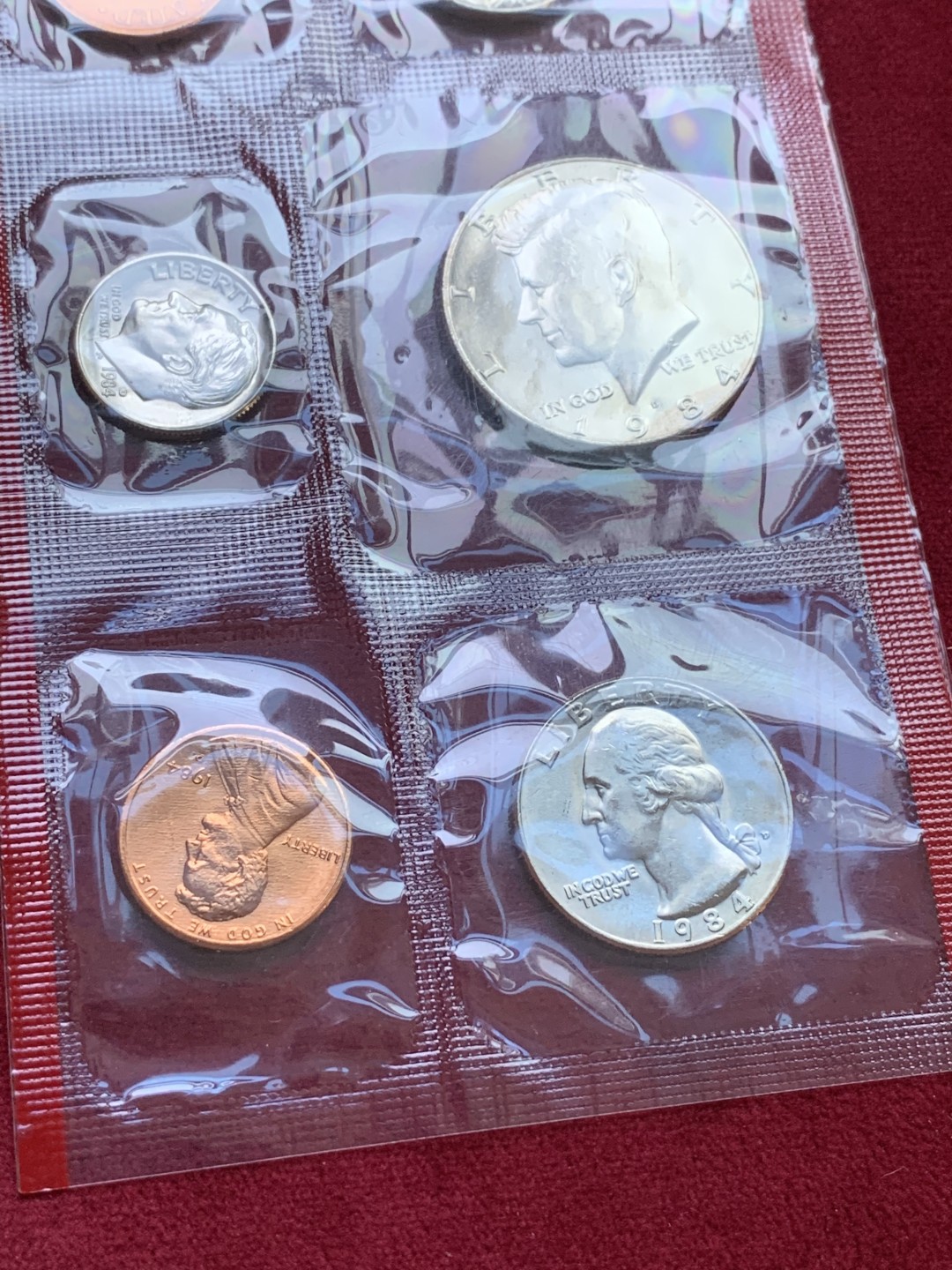 《竞宝斋》第98场-本周日，周一2场连拍（全场不限金额包邮） 1984年美国原厂套币（丹佛D厂+费城P厂，原封原证）