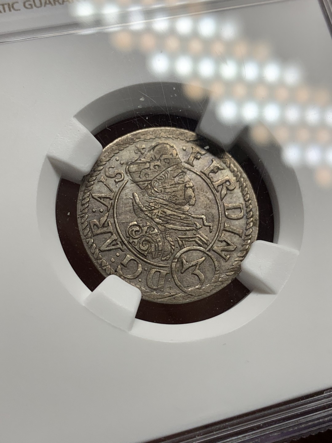 《竞宝斋》第98场-本周日，周一2场连拍（全场不限金额包邮） NGC XF45 神圣罗马帝国 1626-32年 利奥波德五世 3K 小银币 带底光 细节不错