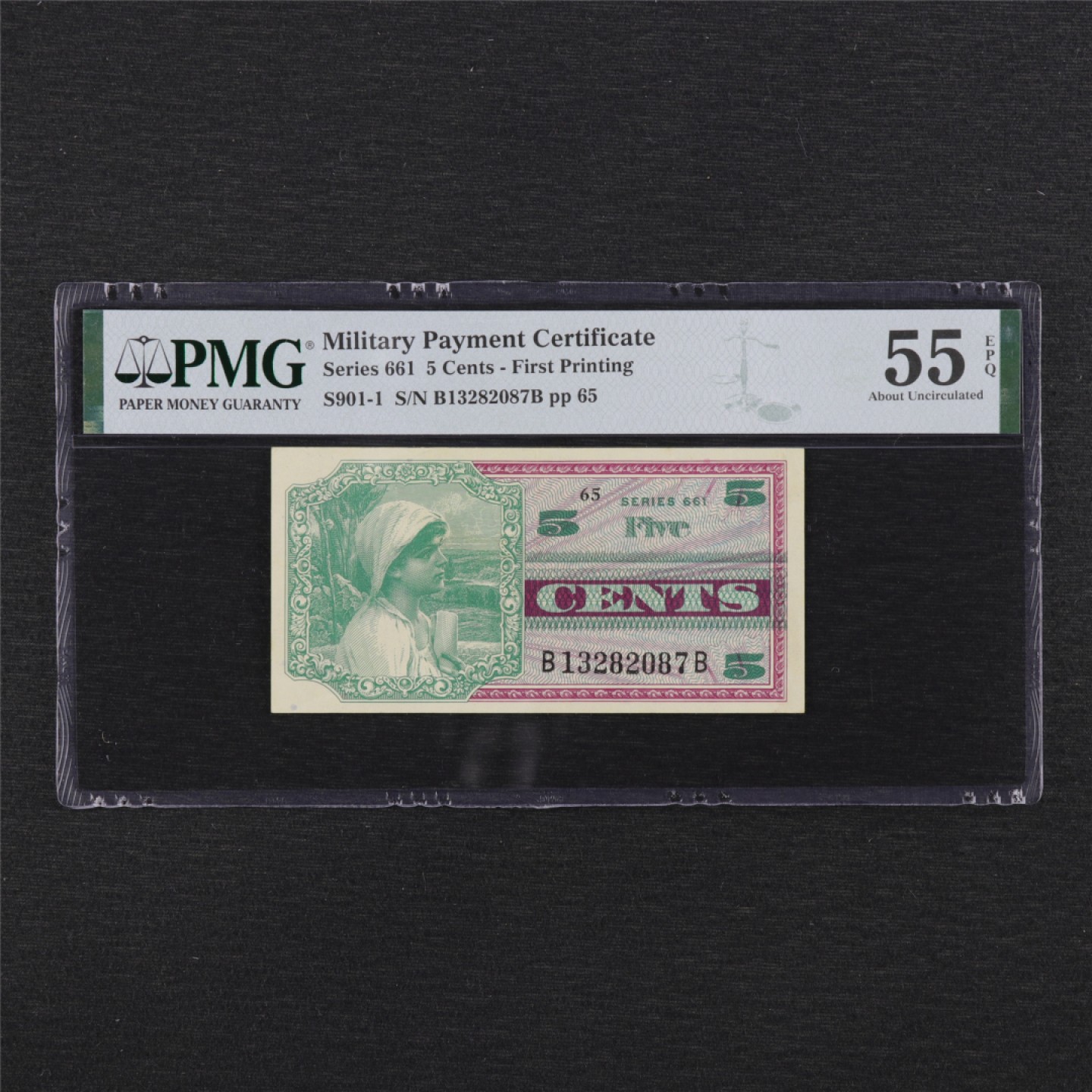 【亘邦集藏】第132期拍卖 1968年 美国军票50美分 PMG 55EPQ 13282087