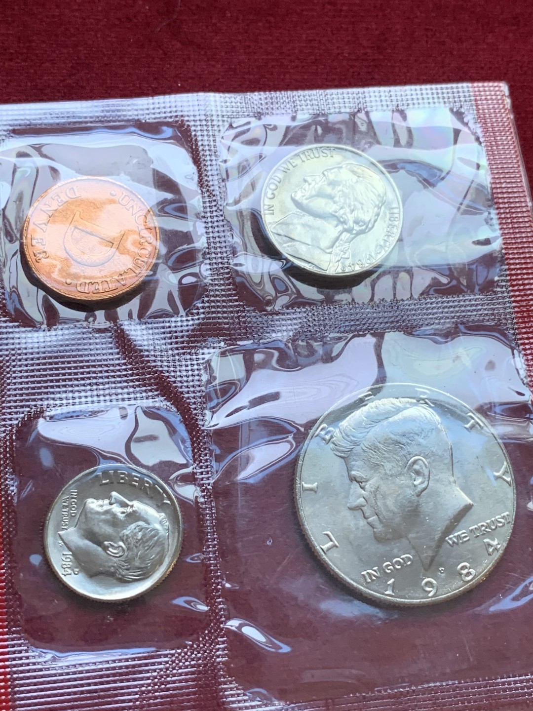 《竞宝斋》第98场-本周日，周一2场连拍（全场不限金额包邮） 1984年美国原厂套币（丹佛D厂+费城P厂，原封原证）