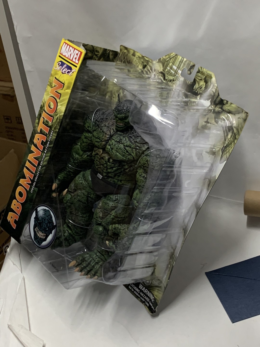 零元拍：DST MarvelSelect 钻石精选10寸可动人偶 憎恶大约24厘米全新未拆。