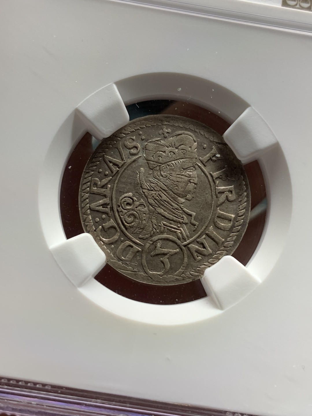 《竞宝斋》第98场-本周日，周一2场连拍（全场不限金额包邮） NGC XF45 神圣罗马帝国 1626-32年 利奥波德五世 3K 小银币 带底光 细节不错