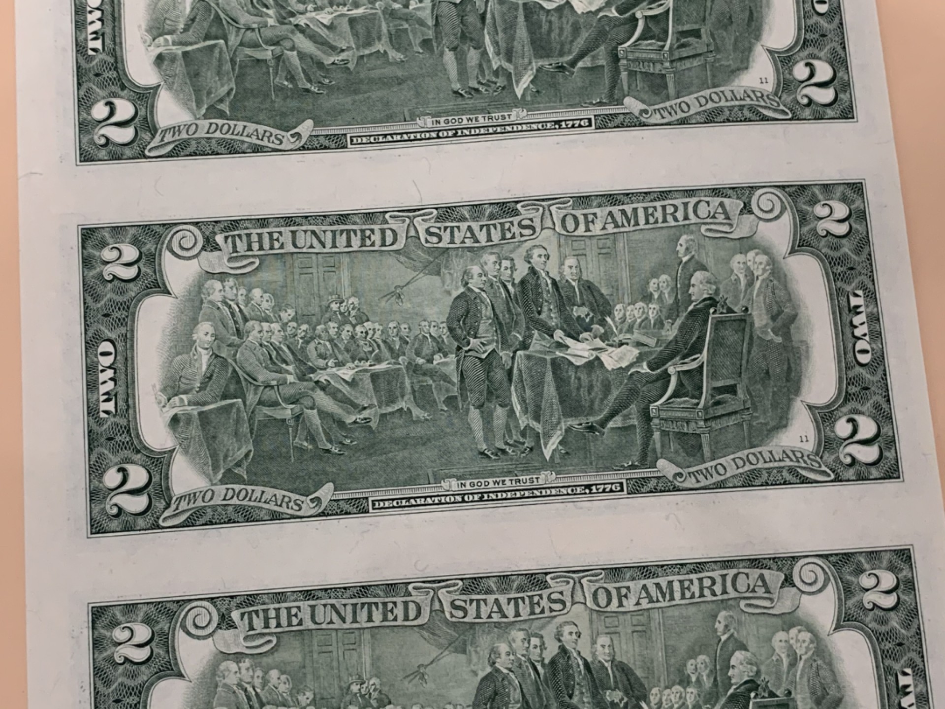 《竞宝斋》第98场-本周日，周一2场连拍（全场不限金额包邮） 2册一起  1美元两连体，2美元四连体，999豹子开头。印钞厂限量发行，带证书册子