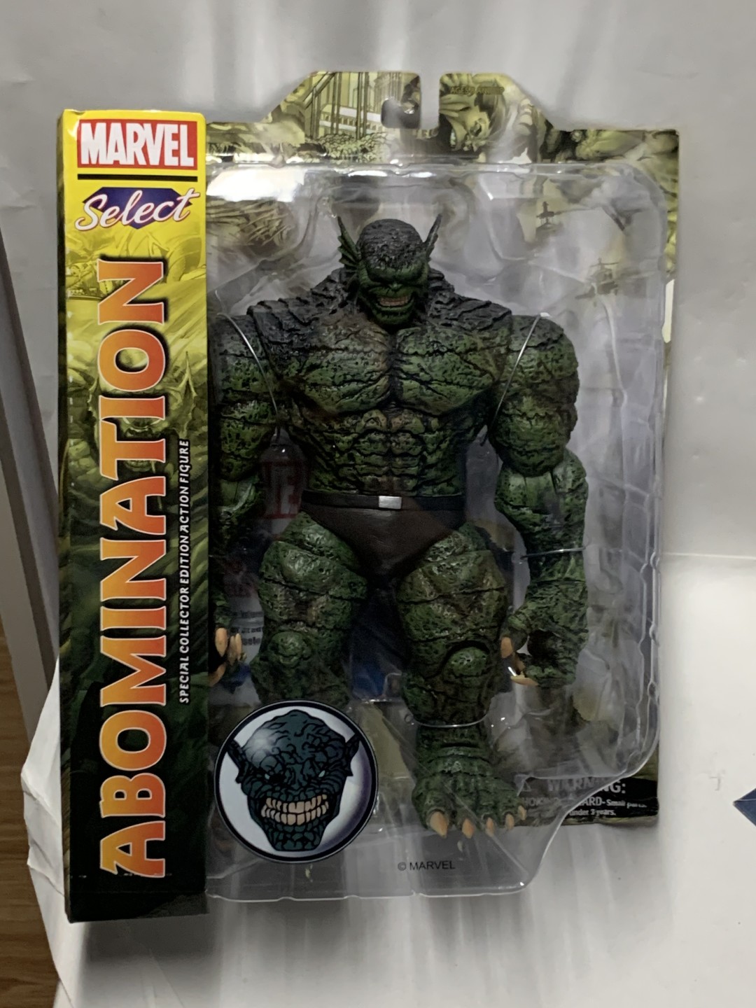 零元拍：DST MarvelSelect 钻石精选10寸可动人偶 憎恶大约24厘米全新未拆。