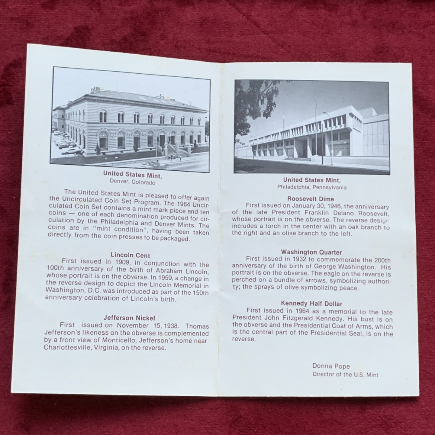 《竞宝斋》第98场-本周日，周一2场连拍（全场不限金额包邮） 1984年美国原厂套币（丹佛D厂+费城P厂，原封原证）