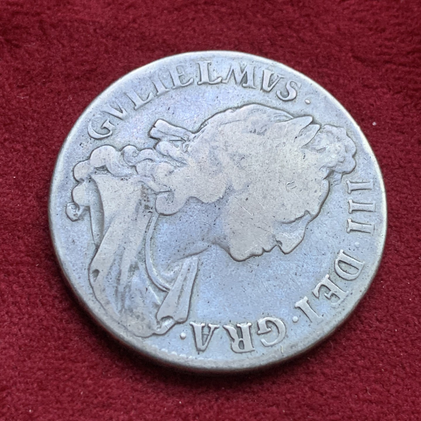 《竞宝斋》第98场-本周日，周一2场连拍（全场不限金额包邮） 英国 1696年 威廉三世 1克朗 大银币 原味状态