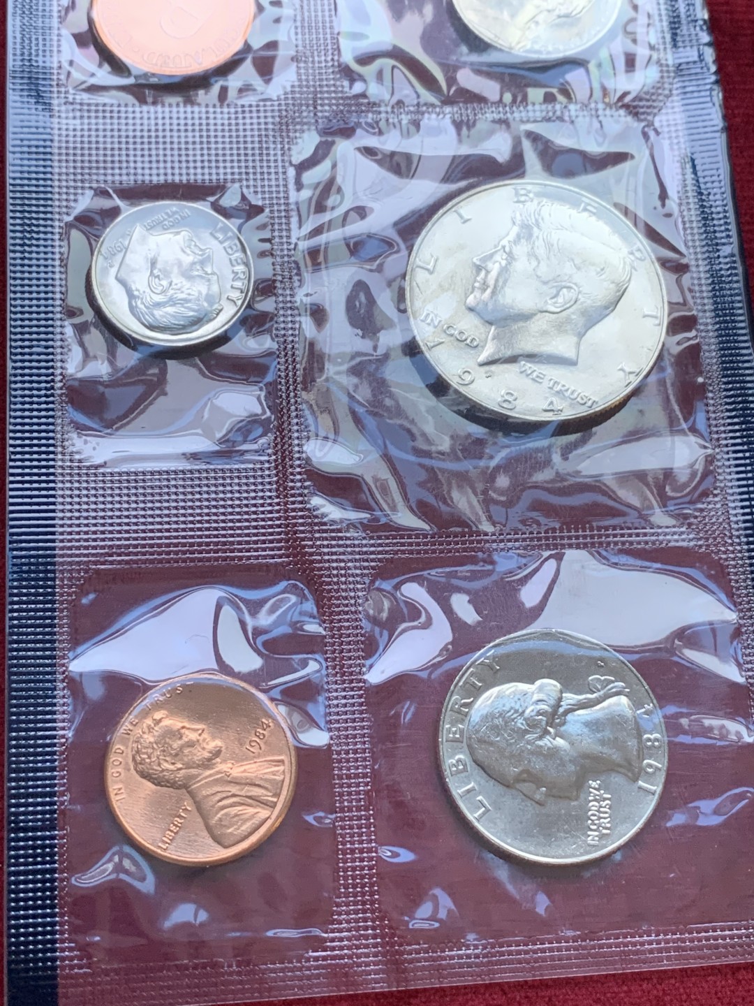 《竞宝斋》第98场-本周日，周一2场连拍（全场不限金额包邮） 1984年美国原厂套币（丹佛D厂+费城P厂，原封原证）