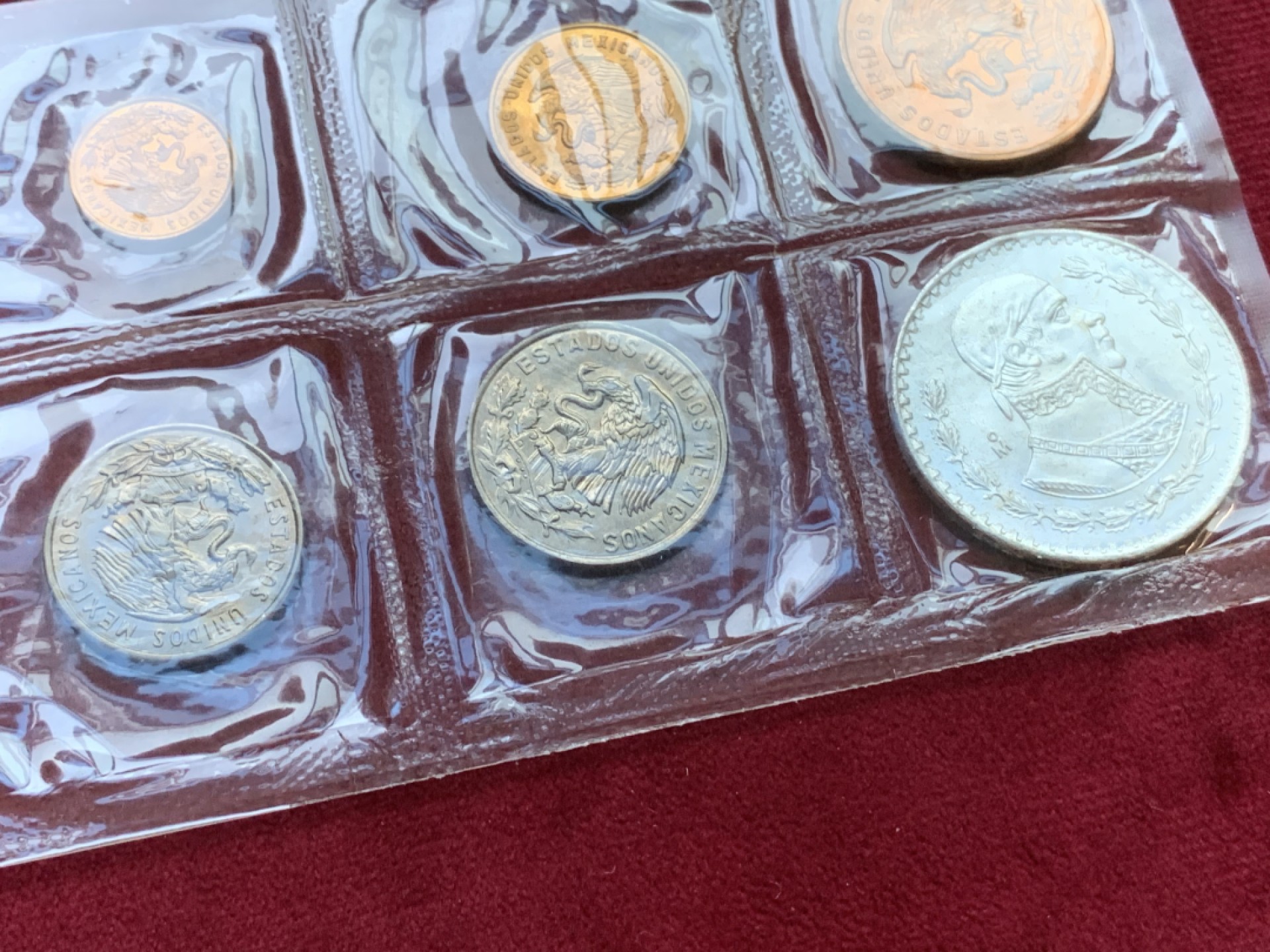 《竞宝斋》第98场-本周日，周一2场连拍（全场不限金额包邮） 1964年墨西哥套币（其中最大一枚含银）