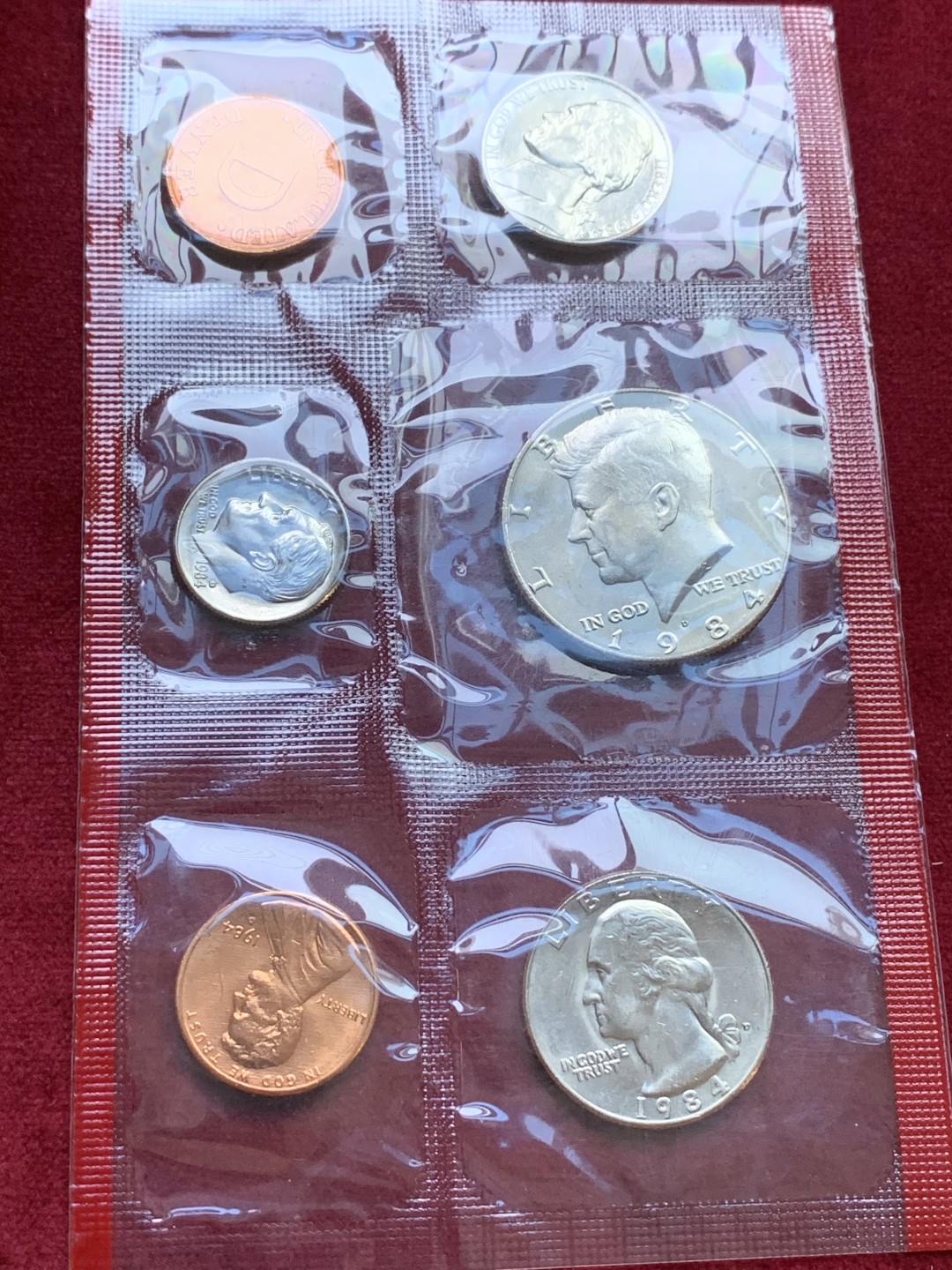 《竞宝斋》第98场-本周日，周一2场连拍（全场不限金额包邮） 1984年美国原厂套币（丹佛D厂+费城P厂，原封原证）