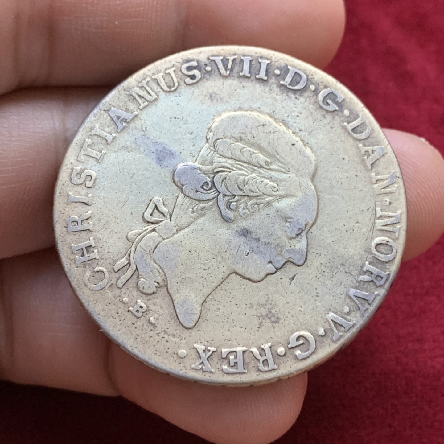 《竞宝斋》第98场-本周日，周一2场连拍（全场不限金额包邮） 丹麦 本土 克里斯蒂安七世 1797年 1达勒 大银币