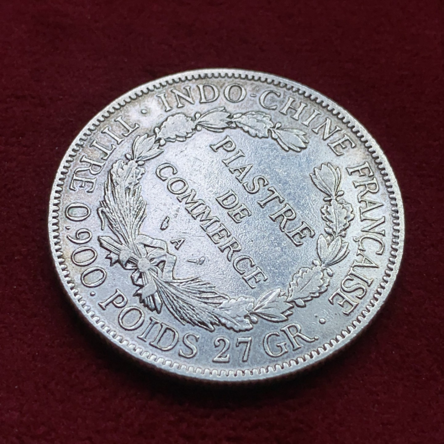 《竞宝斋》第98场-本周日，周一2场连拍（全场不限金额包邮） 法属 印支1924年  坐洋 银币 （保粹砸盒 评级编号：B1522A1696）