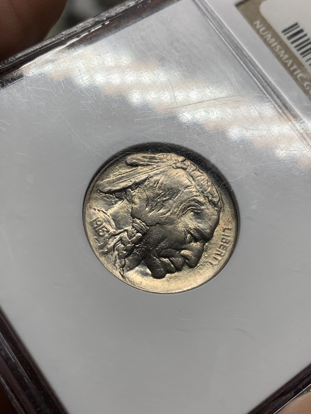 《竞宝斋》第98场-本周日，周一2场连拍（全场不限金额包邮） NGC MS66 美国 1913年 早期年份 印第安 牦牛 5美分