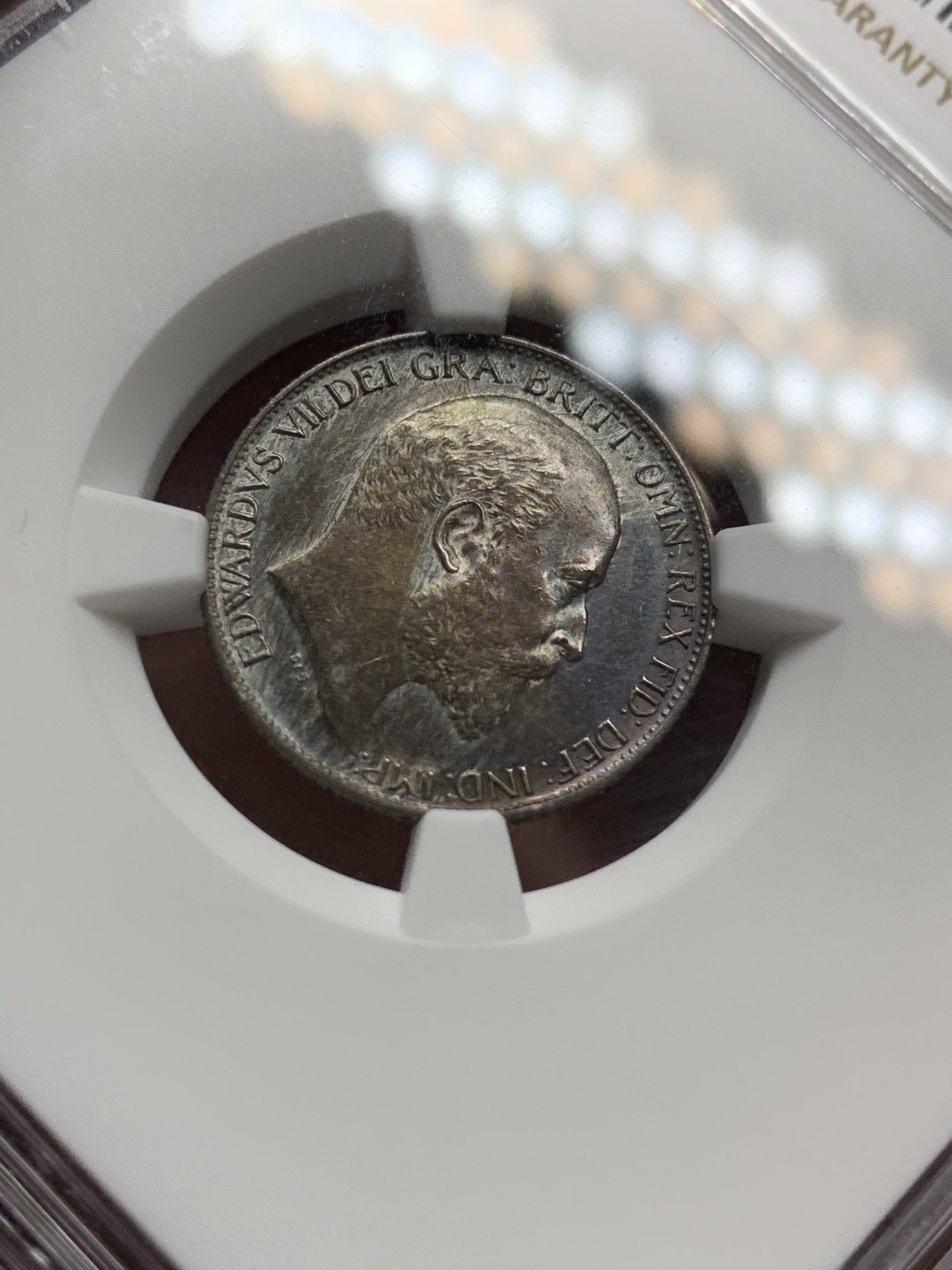 《竞宝斋》第98场-本周日，周一2场连拍（全场不限金额包邮） NGC PF63MATTE 深彩英国1902年爱七精制6便士银币