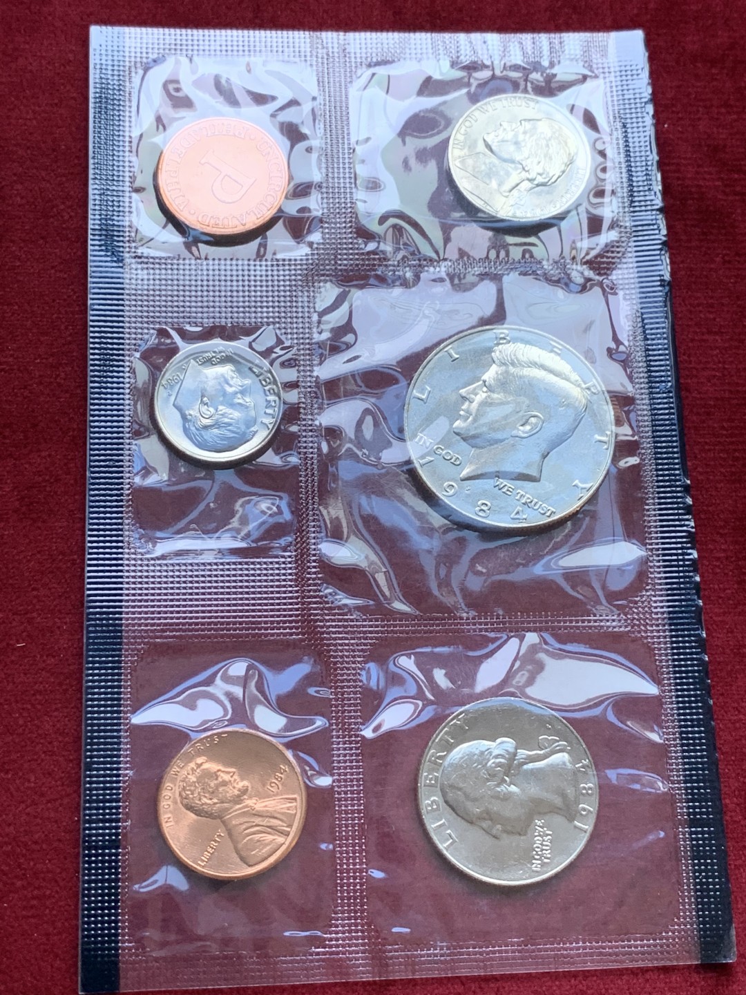 《竞宝斋》第98场-本周日，周一2场连拍（全场不限金额包邮） 1984年美国原厂套币（丹佛D厂+费城P厂，原封原证）