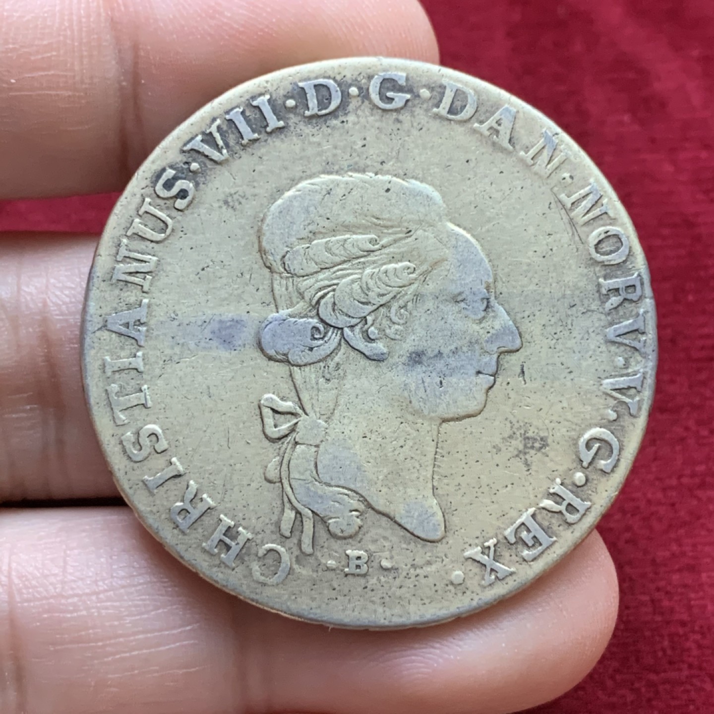 《竞宝斋》第98场-本周日，周一2场连拍（全场不限金额包邮） 丹麦 本土 克里斯蒂安七世 1797年 1达勒 大银币