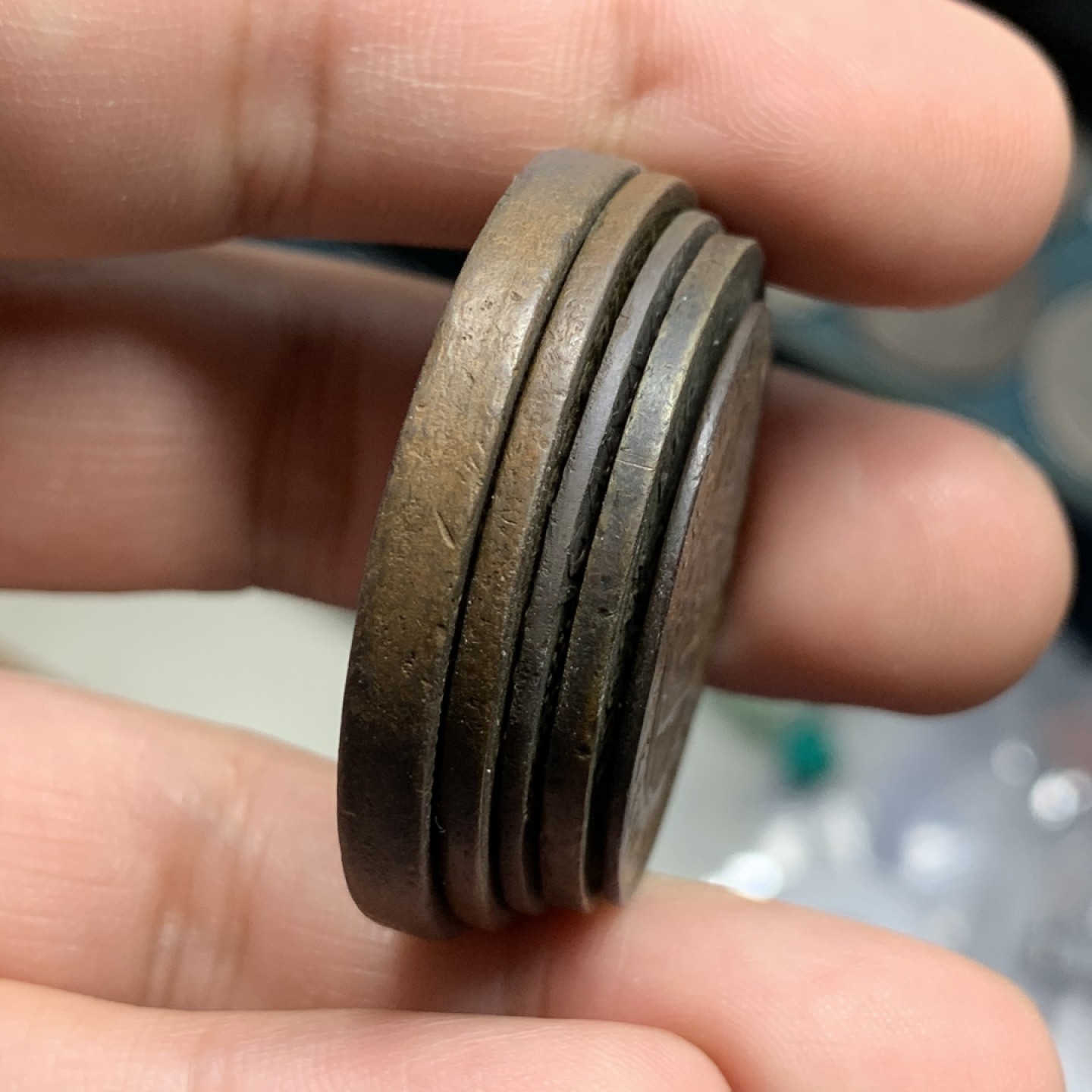 《竞宝斋》第98场-本周日，周一2场连拍（全场不限金额包邮） 葡属一组5枚（安哥拉1814年和1860年1MACUTA，1858年1/2MACUTA，1819年圣多美40REIS，1852年马德拉10REIS）