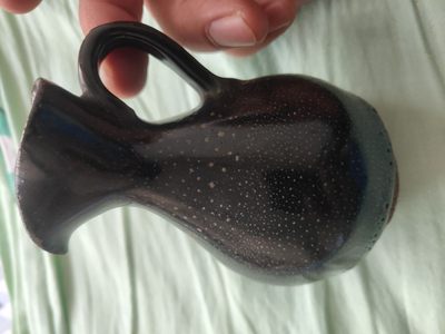 瓷器小拍 - 元明油滴鸭嘴小酒壶 全品