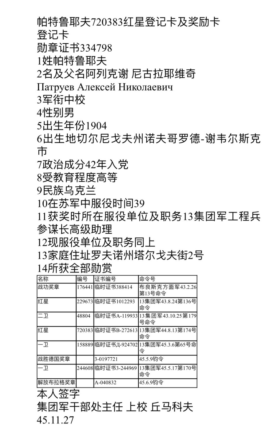 大猫徽章拍卖第203期 红星勋章 档案齐全 好品