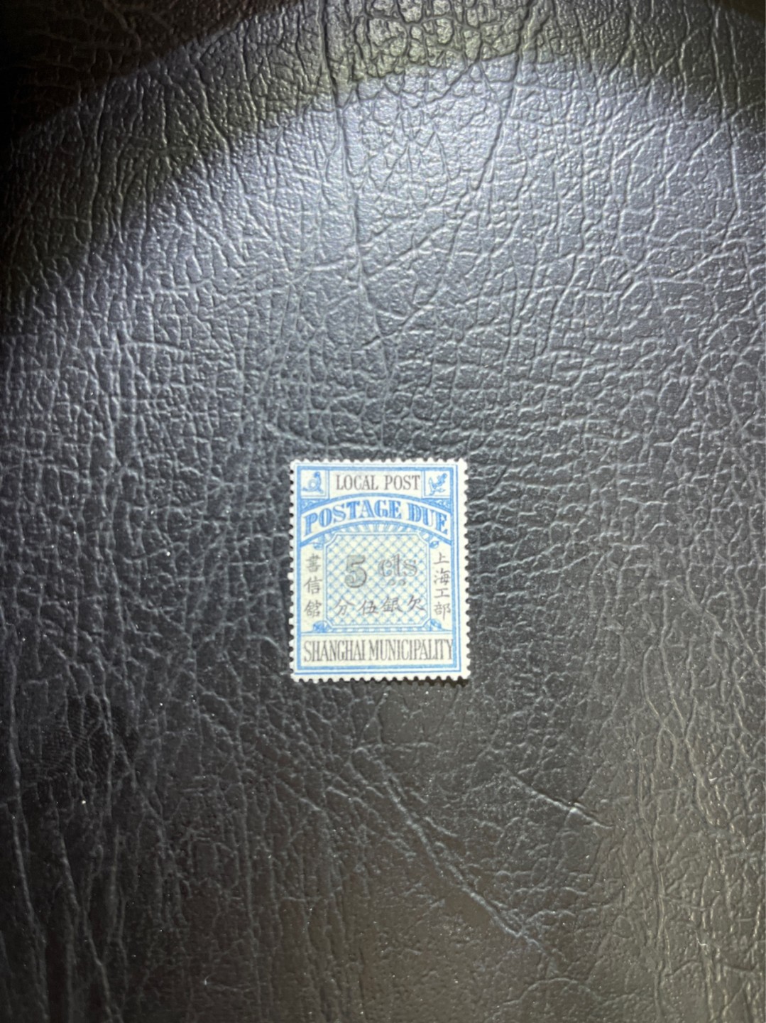 洪涛臻品 精选邮票限时拍卖第三十九期 比大清龙票还早的邮票，上海地方邮票，欠资5分，面艳背白品好，水印清晰漂亮！终身保真！放心入手保真清朝时期文物邮票的机会！