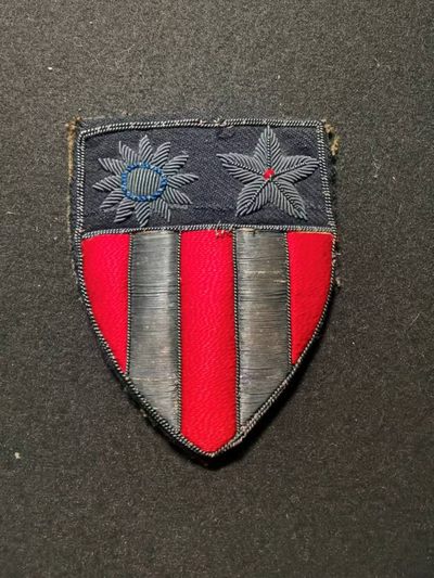 盛世勋华——号角文化勋章专场拍卖第52期 - 二战中印缅战区臂章 金属丝制 非常见棉布版，该版常见于军官私人订制 陈纳德 史迪威均佩戴此种金属丝定制版臂章