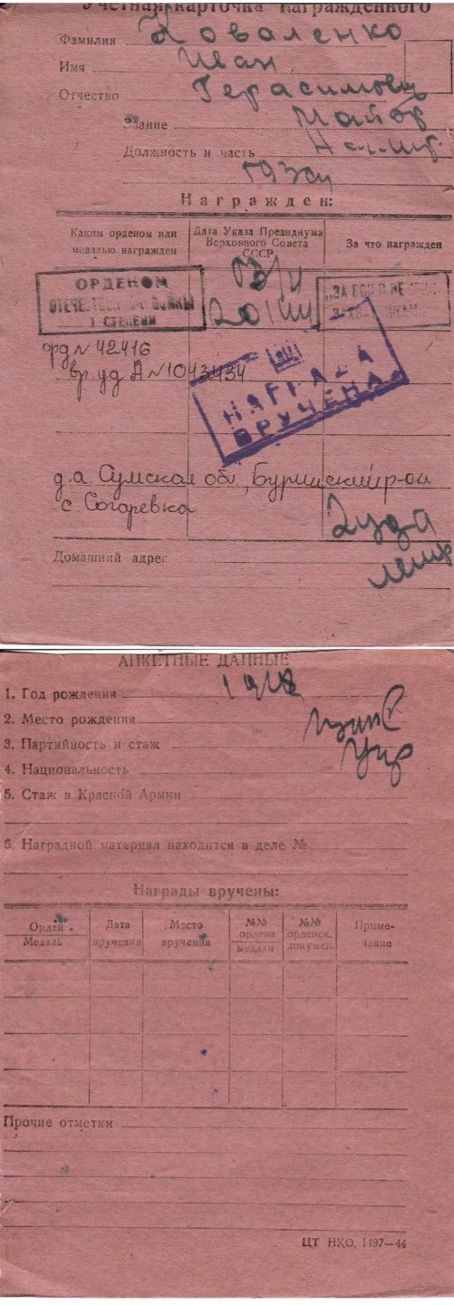 大猫徽章拍卖第203期 苏联43一卫 档案齐全 银轮 好品 追授烈士