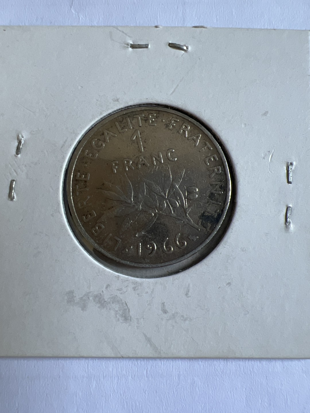 泡泡堂第104期  世界硬币明信片邮票专场（无押金，无佣金，捡漏，全场20包邮，偏远地区除外） 法国1966年一法郎