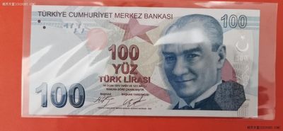 土耳其2009年100里拉 D冠 亚洲纸币 实物如图 UNC  - 土耳其2009年100里拉 D冠 亚洲纸币 实物如图 UNC 
