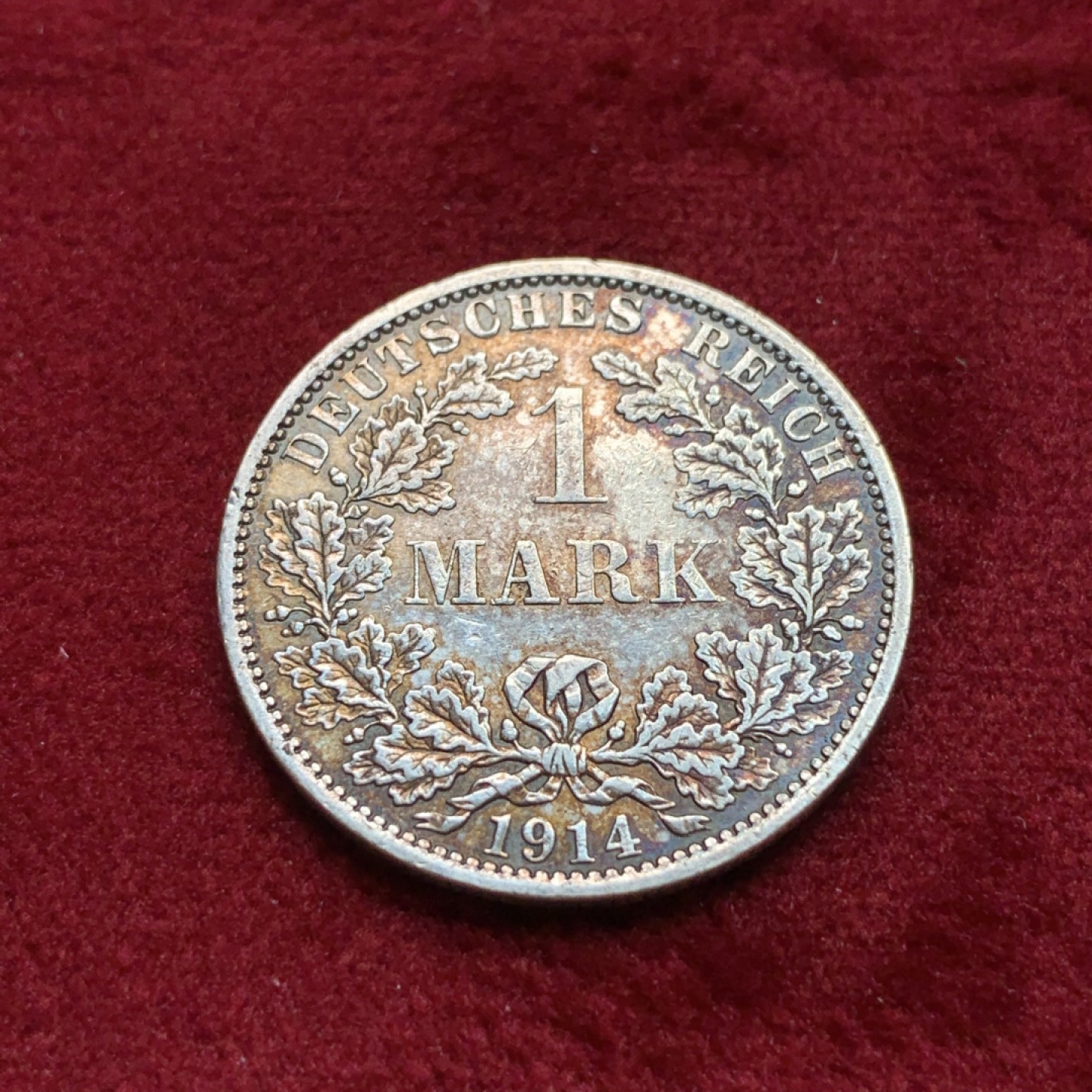 《竞宝斋》第99场-本周日，周一2场连拍（全场不限金额包邮） 德国 1914年 长翅版 1马克银币