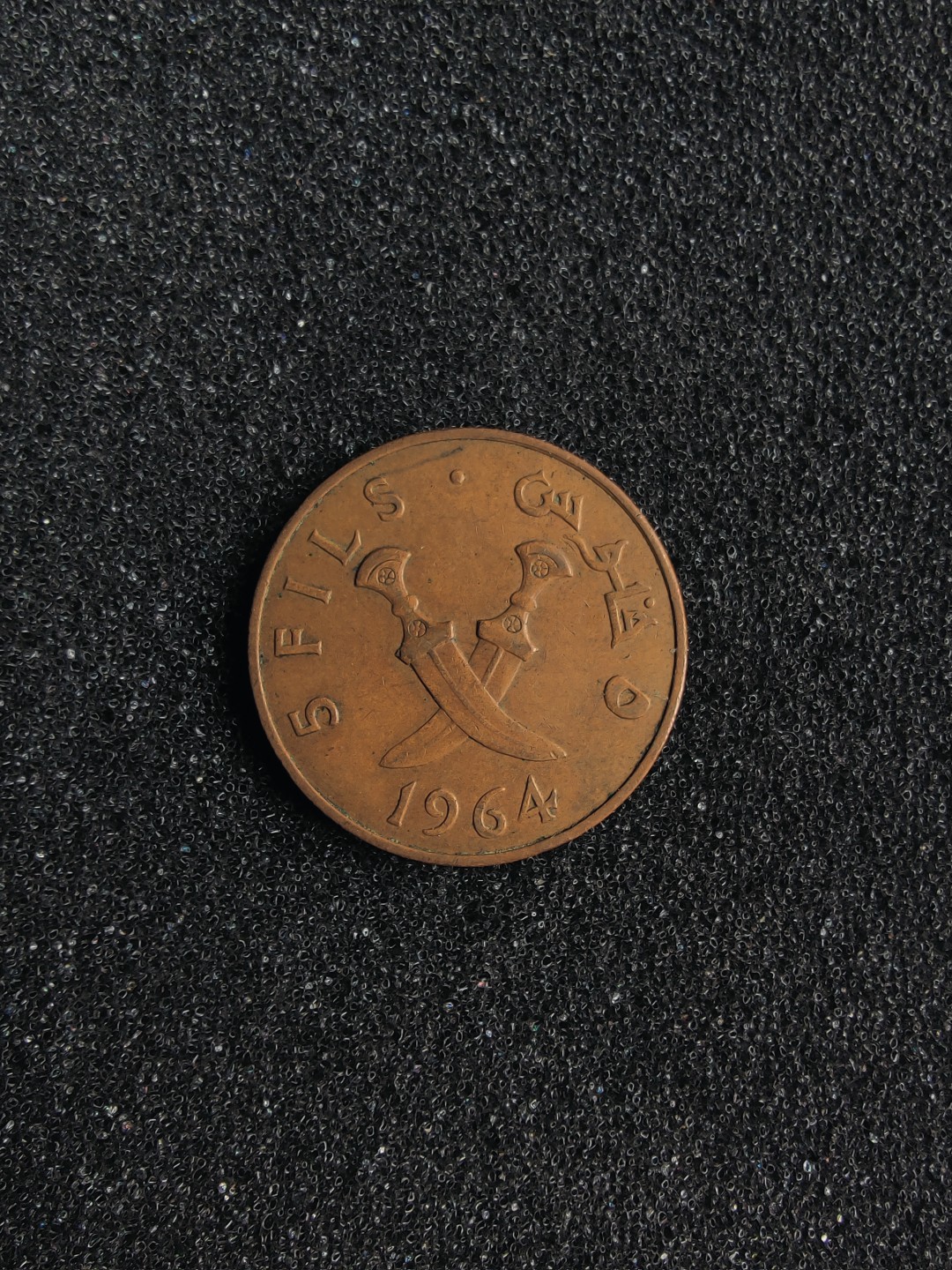 ♥一只鱼（世界钱币第一期） 南阿拉伯保护国5费尔