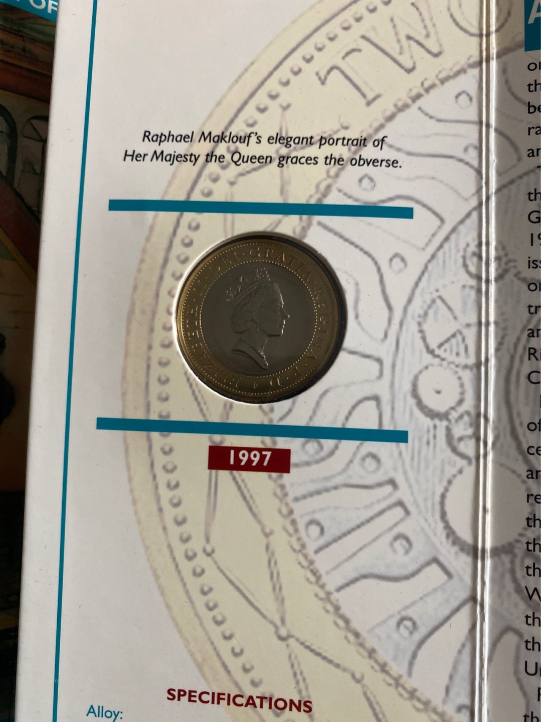 收藏联盟Quantum Auction 第196期拍卖 硬币精制币主打专场 1997年英国BU工业发展和技术纪念币 卡币装