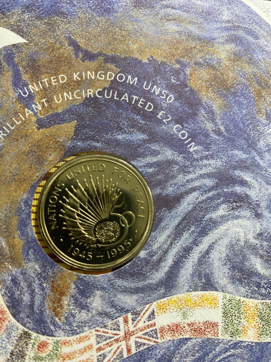 收藏联盟Quantum Auction 第196期拍卖 硬币精制币主打专场 英国 纪念联合国成立五十周年纪念币 邮币卡封