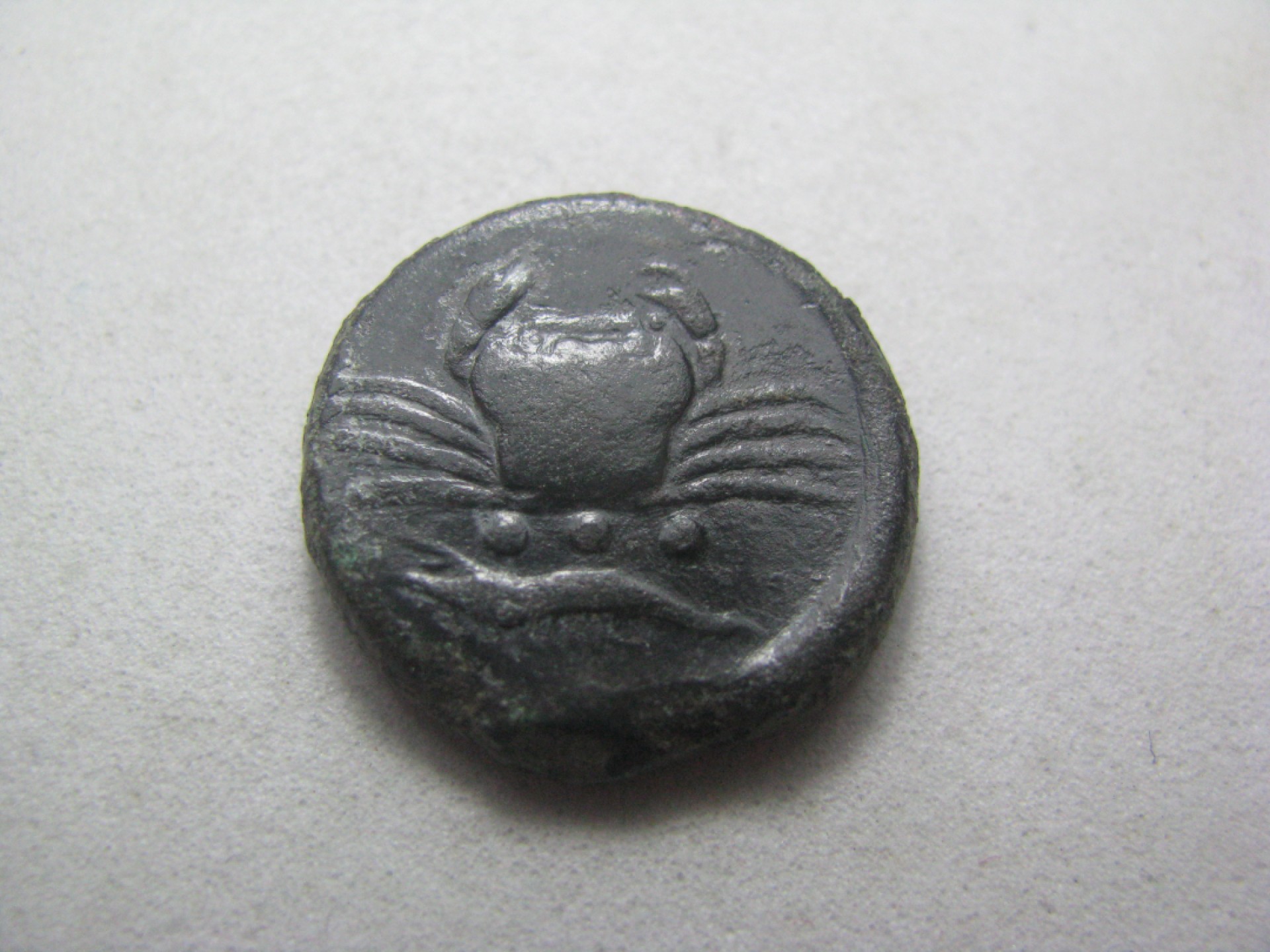 王之爱好～古希腊古罗马中亚丝路古币 螃蟹和捕食野兔的鹰