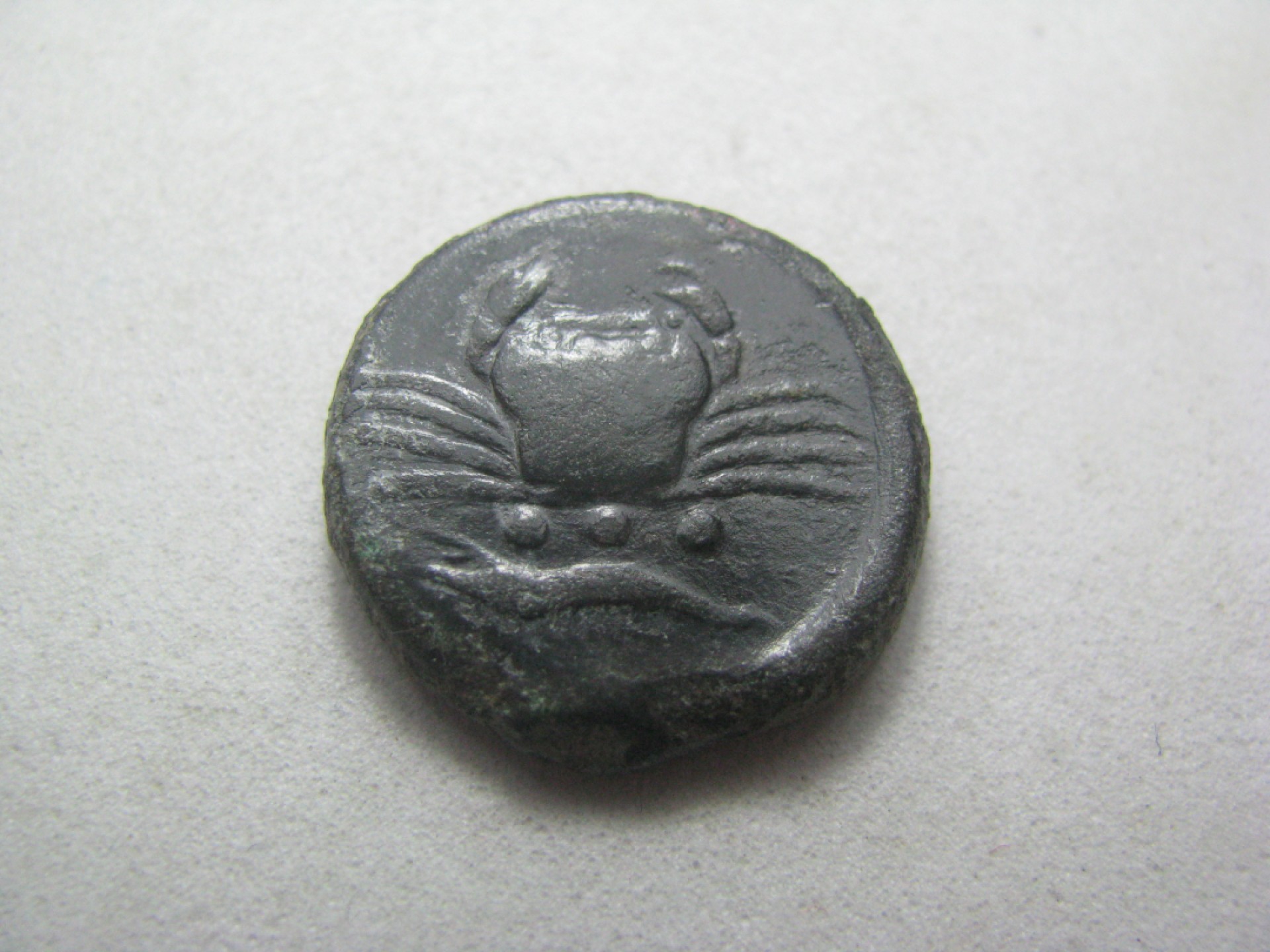 王之爱好～古希腊古罗马中亚丝路古币 螃蟹和捕食野兔的鹰