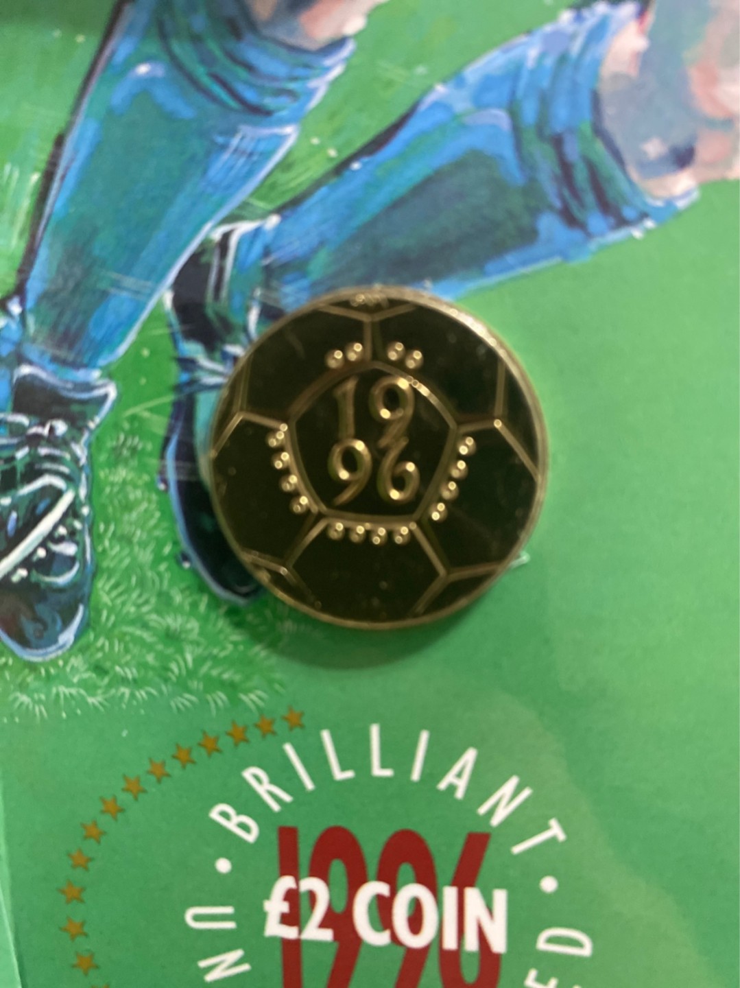 收藏联盟Quantum Auction 第196期拍卖 硬币精制币主打专场 1996年英国足球纪念币 BU 卡币装帧